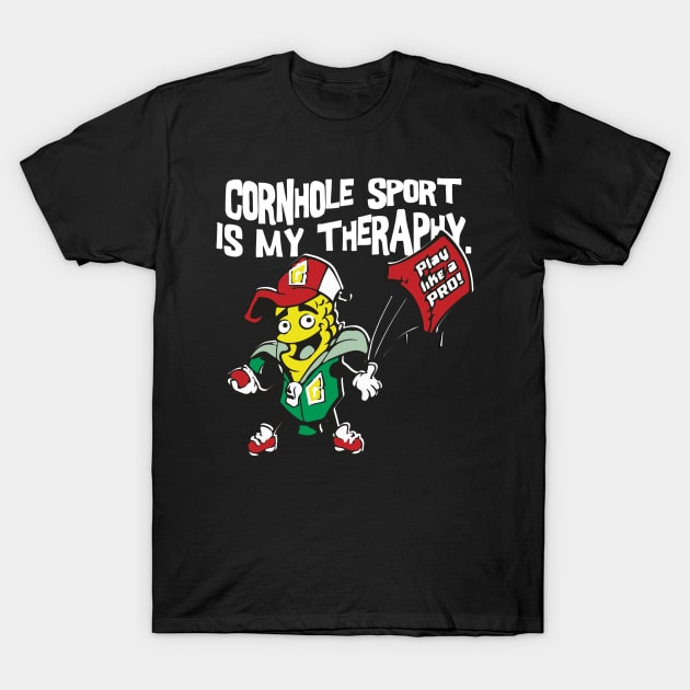 Cornhole Sport is My Theraphy T-Shirt by wiswisna